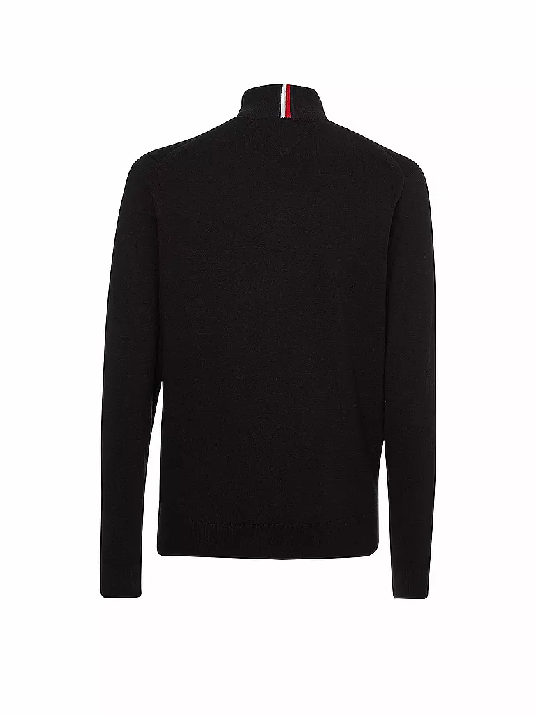 TOMMY HILFIGER Troyer Pullover schwarz