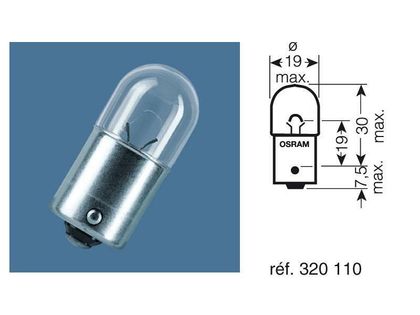 Ampoule Osram Original Line R10W 12V 10W