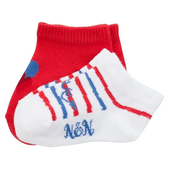 Lot 2 paires de chaussettes Santa Cruz Beach   Rouge / Ecru        de               Nano & nanette