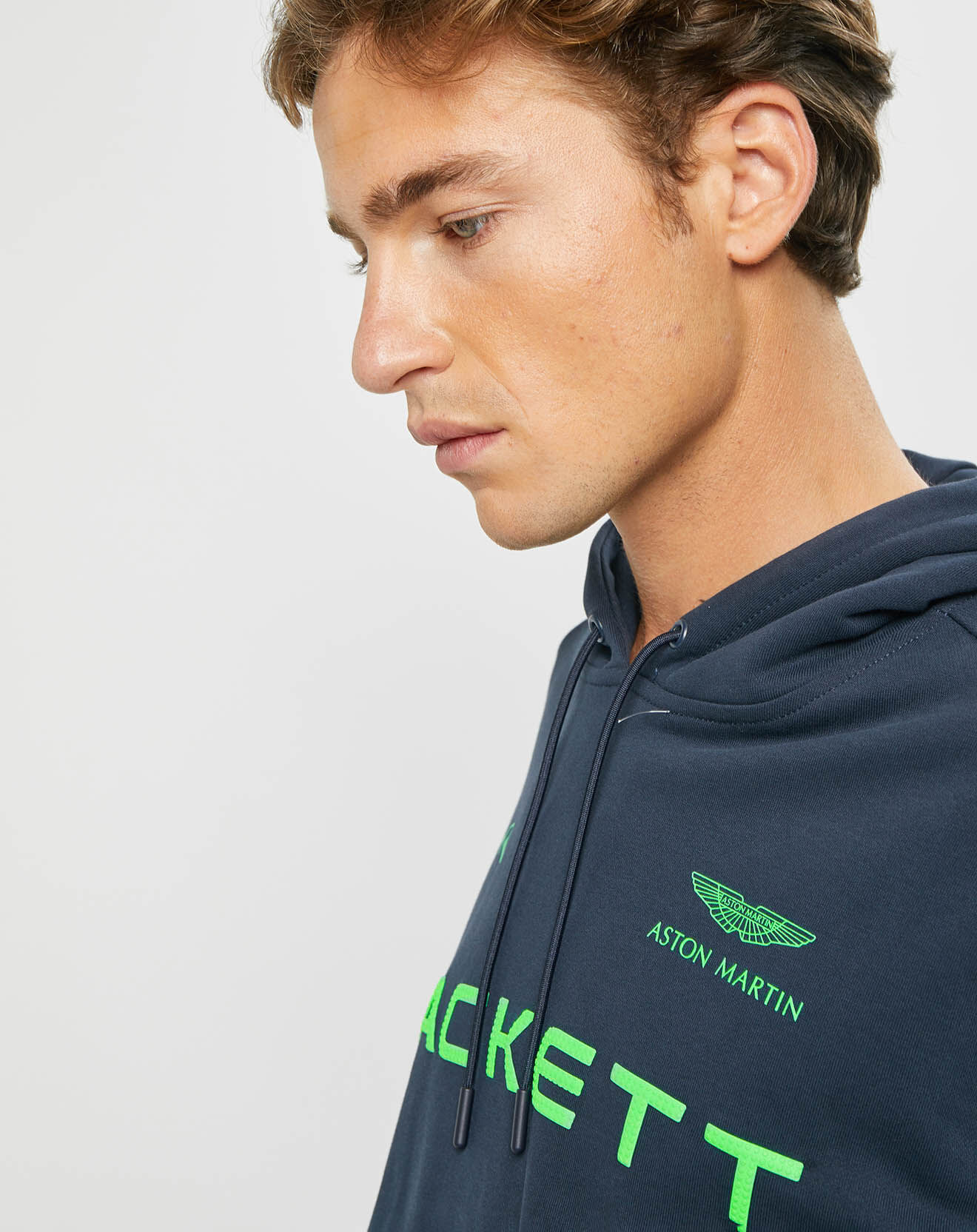 Hackett London Sweat à capuche Aston Martin Racing bleu marine/vert