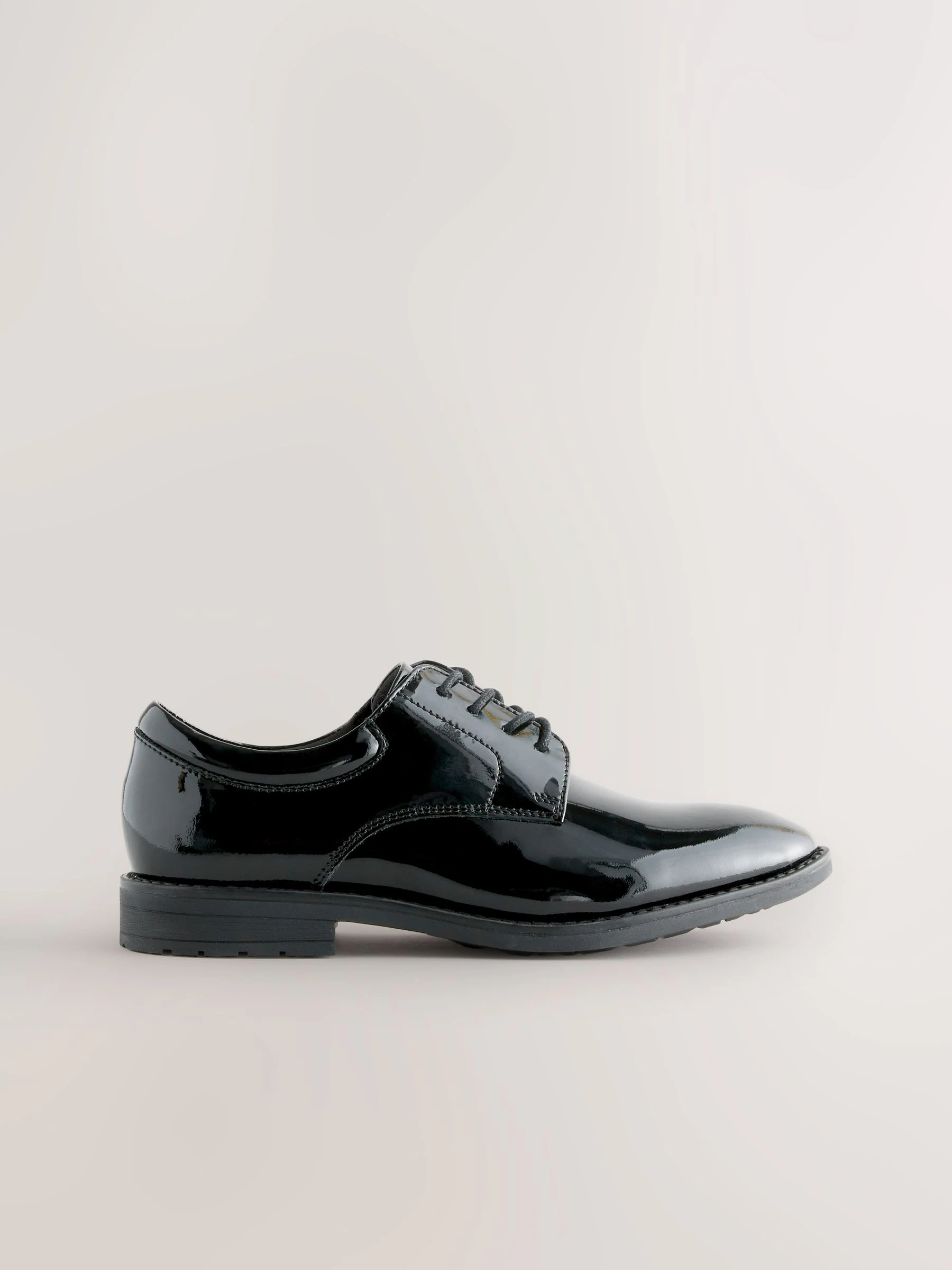 Zwart lak - Leren veterschoenen