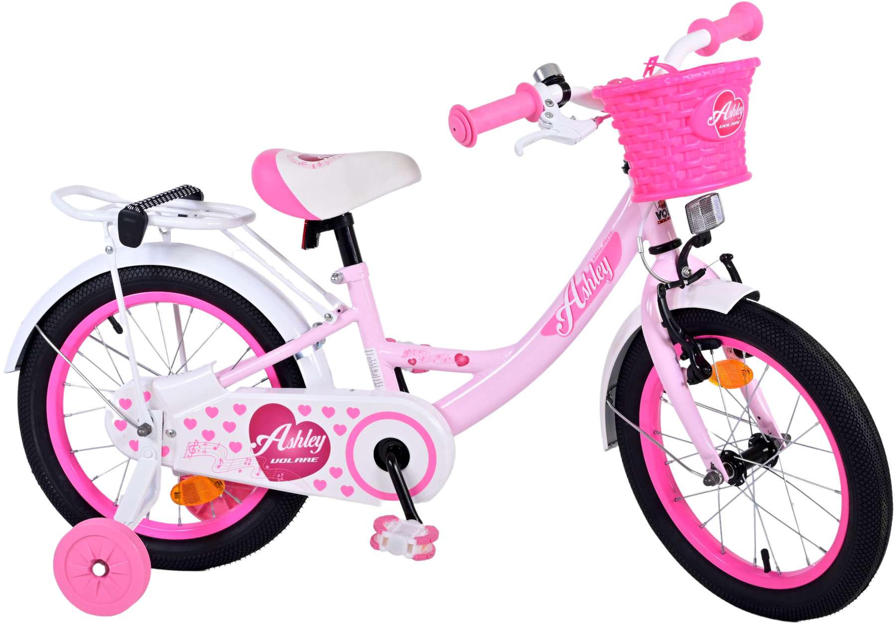TPFSports Ashley Kinderfahrrad - Mädchen - 16 Zoll - Rücktritt + Handbremse - Rosa
