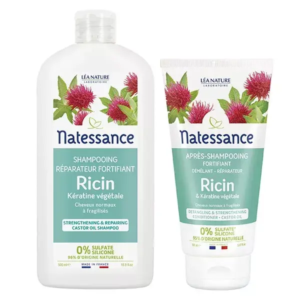 Natessance Routine Cheveux Fortifiés au Ricin