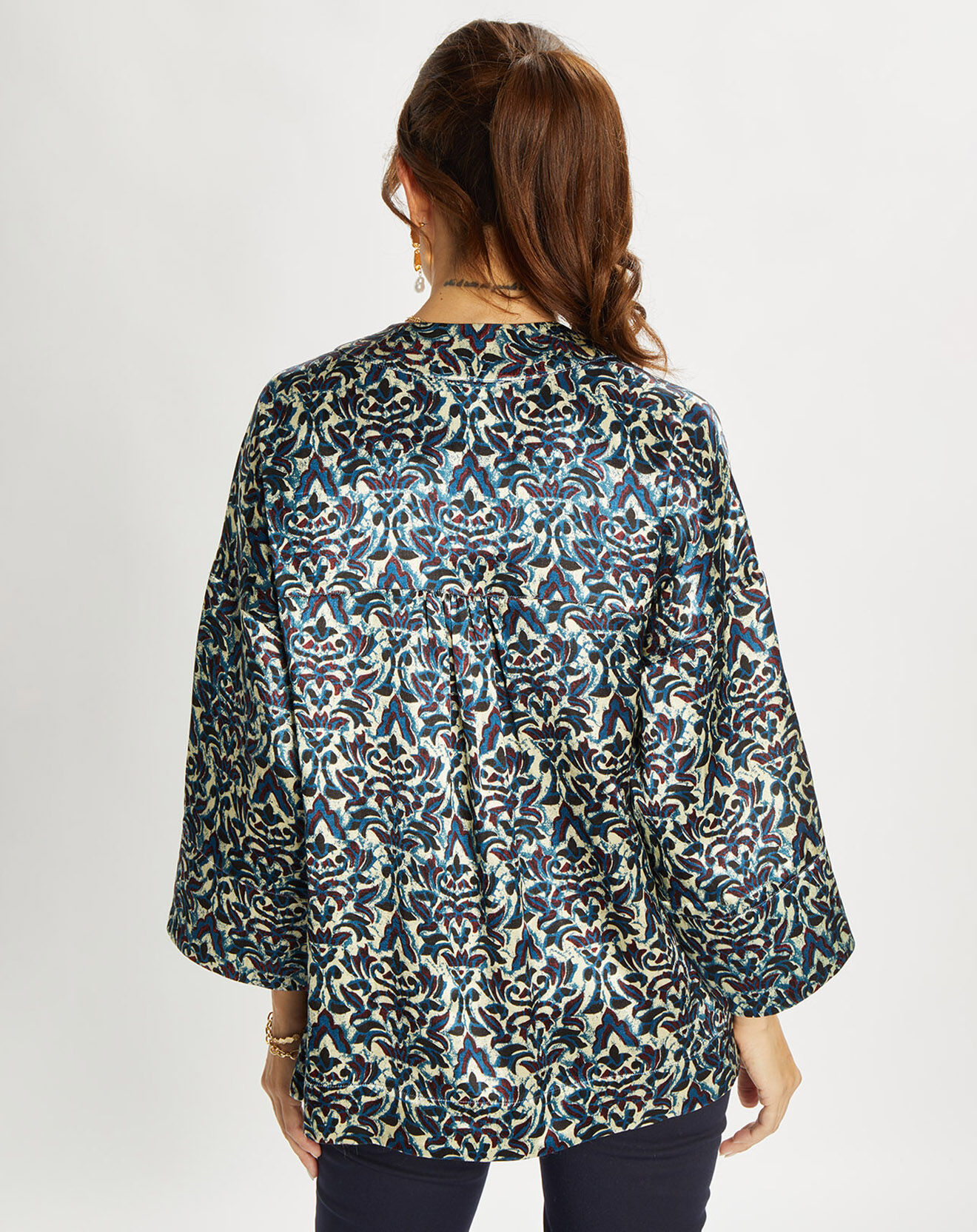 Lauren Vidal Veste Lou imprimée bleue