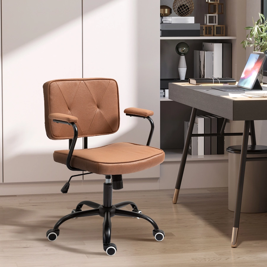 Vinsetto Bürostuhl mit Rollen braun