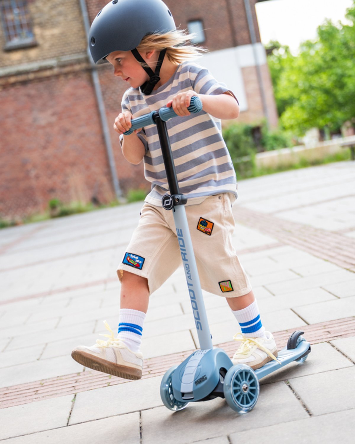 Sparkesykkel Barn 3år+ m/ LEDlys i hjul | Scoot and Ride Highwaykick 3S LED