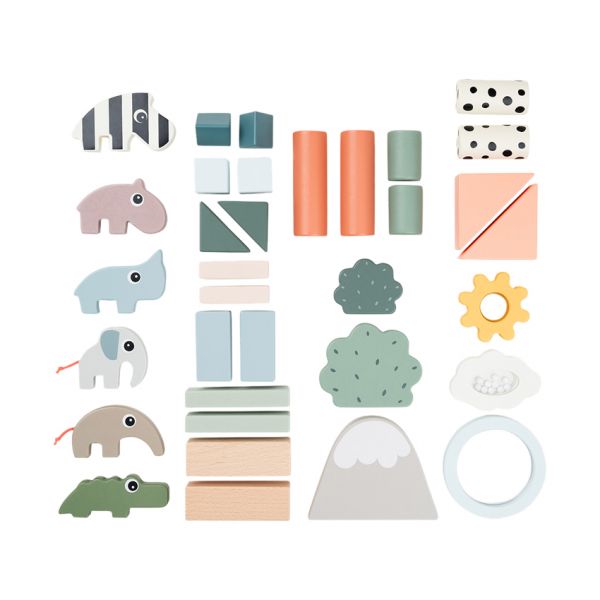 Done By Deer Deer Friends Blokkenset - 34 Stuks - Colour Mix