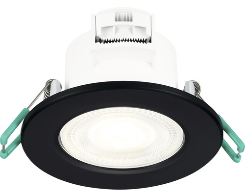 LED inbouwspot, draaibaar, IP44, 5,5W, 550 lm, verstelbaar, wit/zwart, Ø 8,7/6,8-7,4 cm, 230V