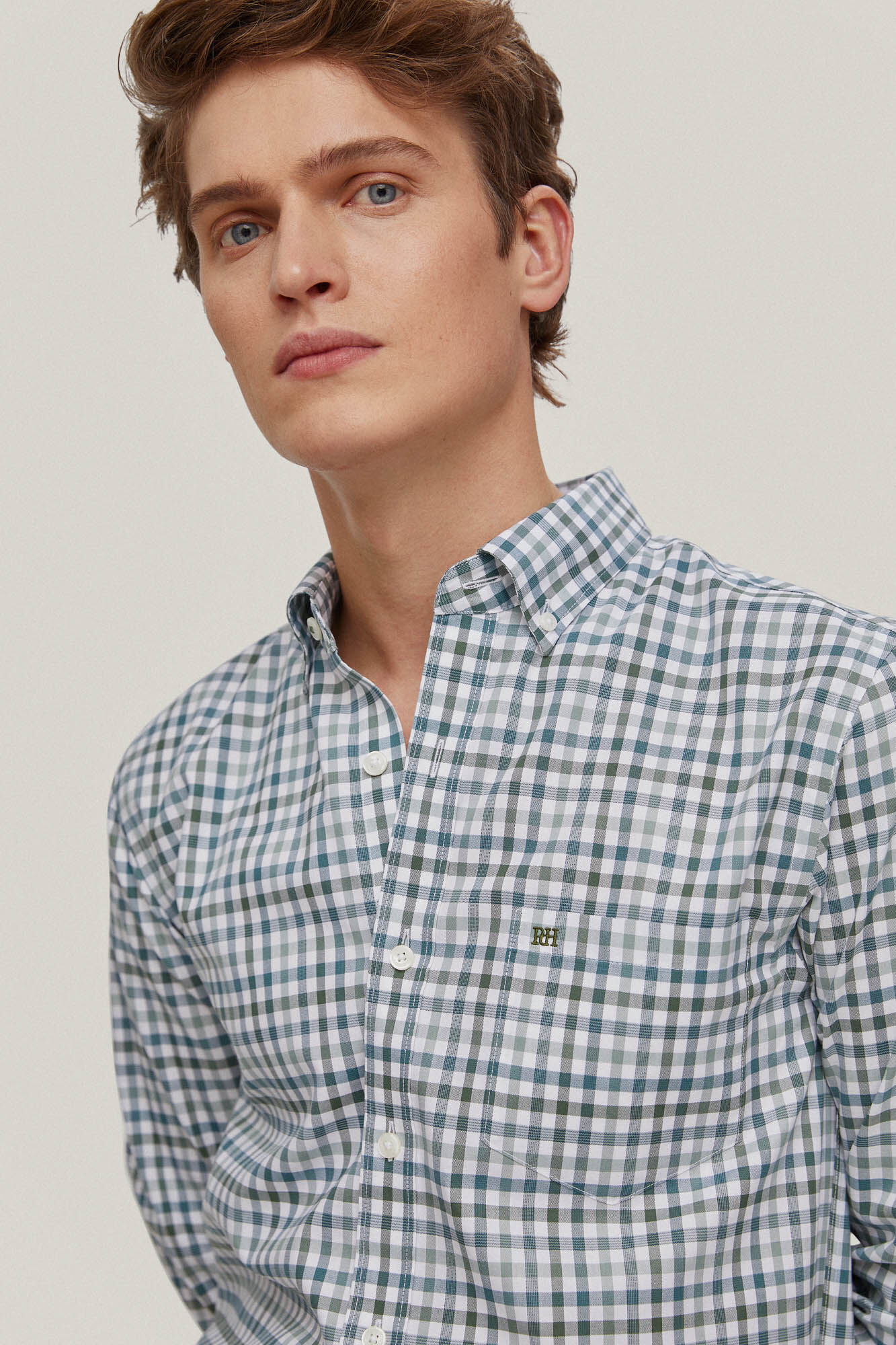 Camisa xadrez que não precisa passar e com tratamento antimanchas - Azul