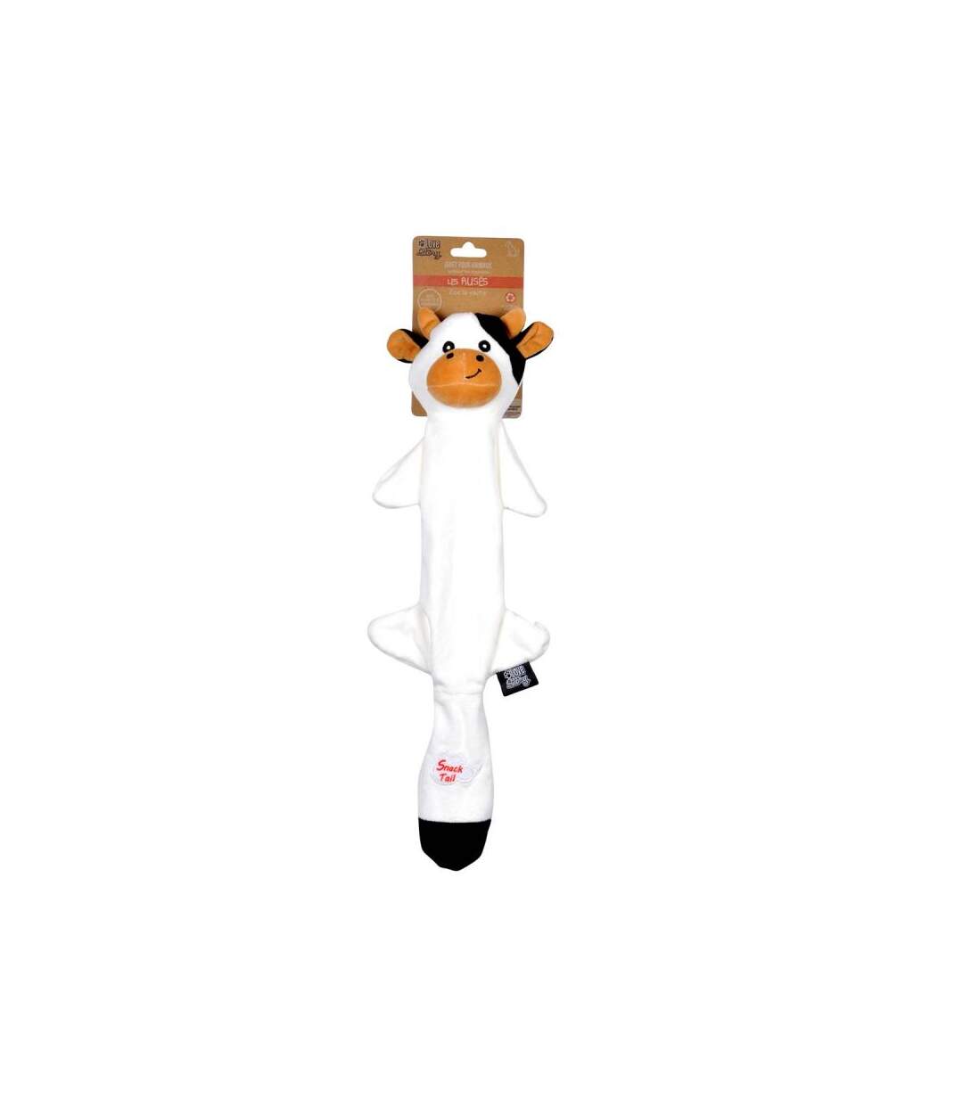 Paris Prix - Peluche Pour Chien vache 45cm Noir & Blanc