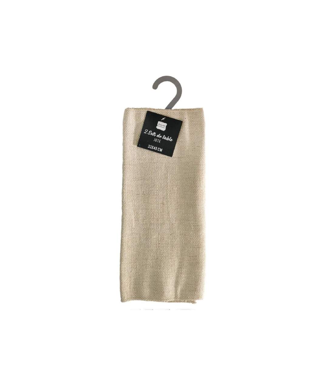 Lot de 2 Sets de Table en Jute Tessi 33x45cm Beige