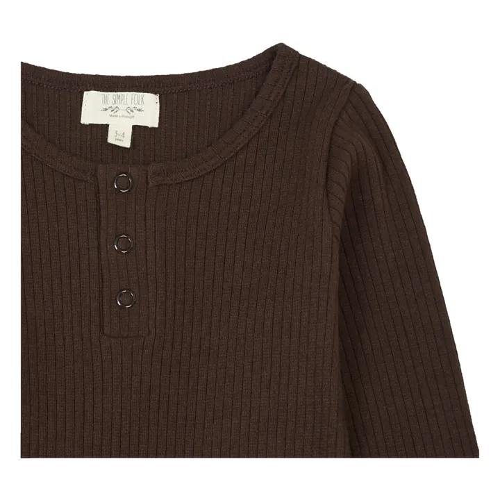 The Simple Folk T-shirt Côtelé Coton Bio | Chocolat