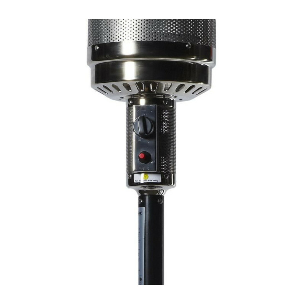 Parasol chauffant - chauffage extérieur - gaz propane - housse de protection - l 81 x p 81 x h 221 cm - noir
