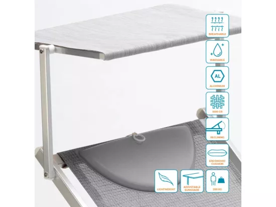 Transat de plage professionnel en aluminium robuste Phuket