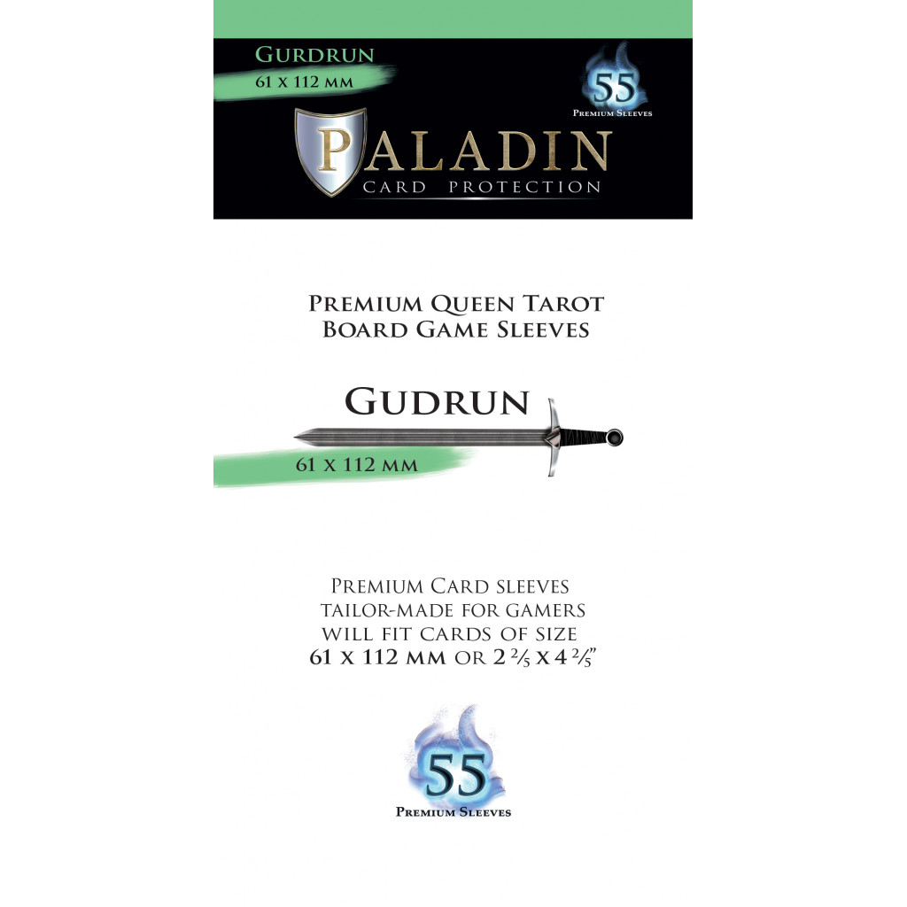 Pochettes Paladin - Gudrun Queen Tarot - 61 x 112 mm - 55p