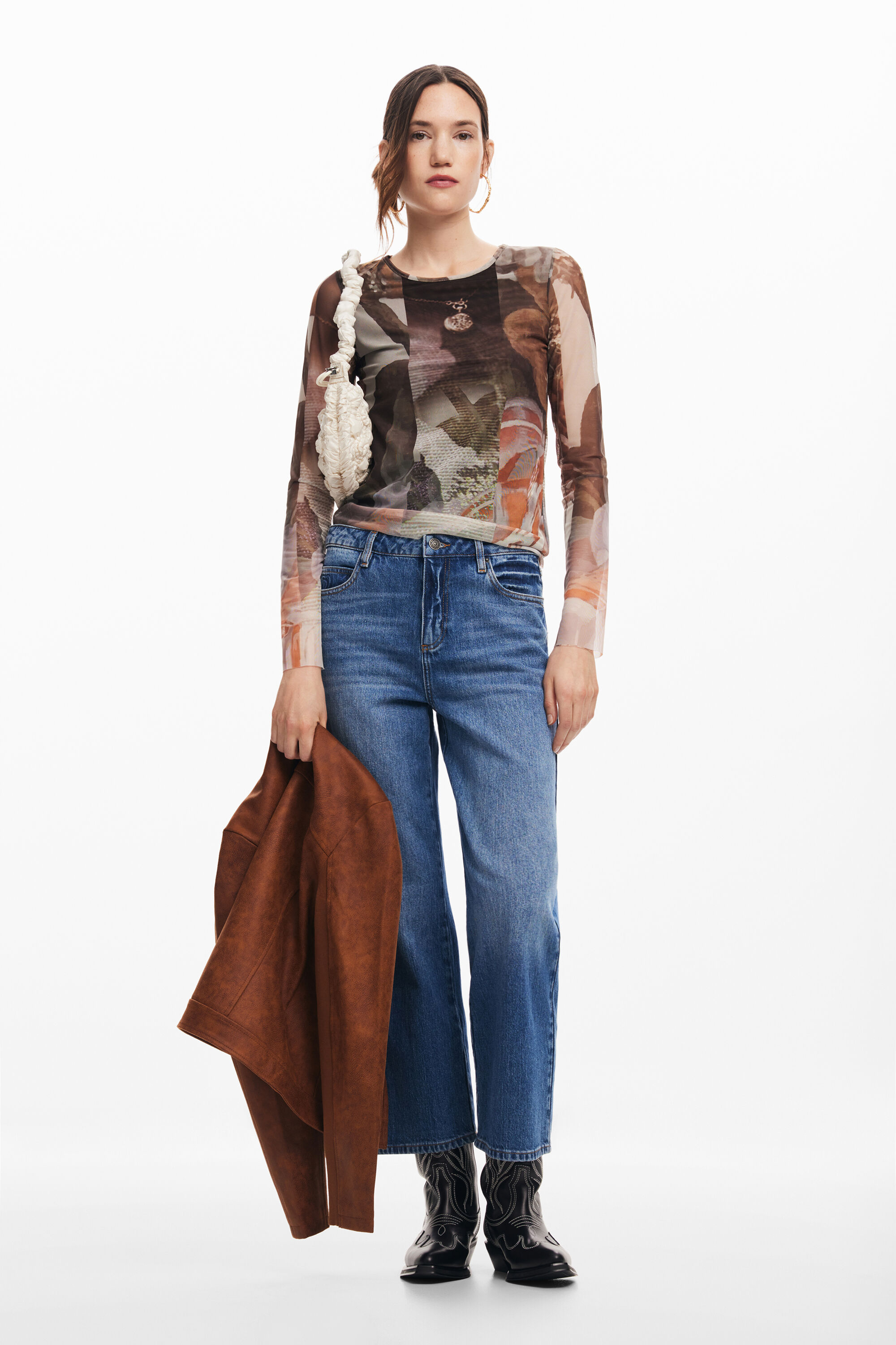 Camiseta estampado flores