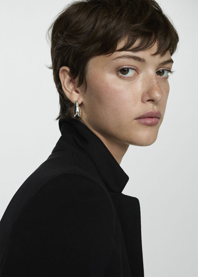 MANGO Suit jacket with pockets Black