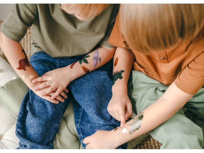 Partydeco Tattoo Set Dinosaurier Tattoos für Kinder