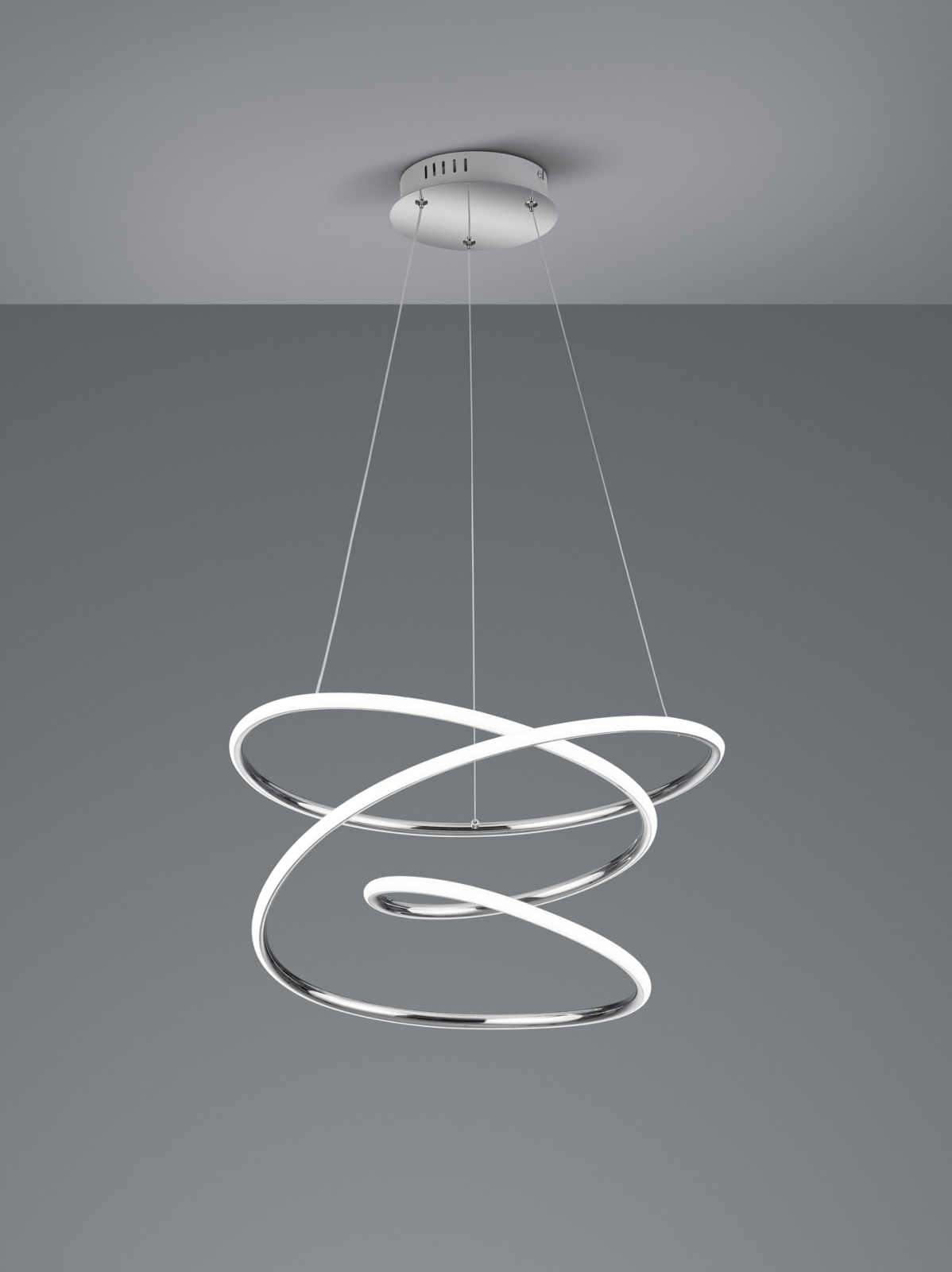 LED-Pendelleuchte - Chrom - 50 cm