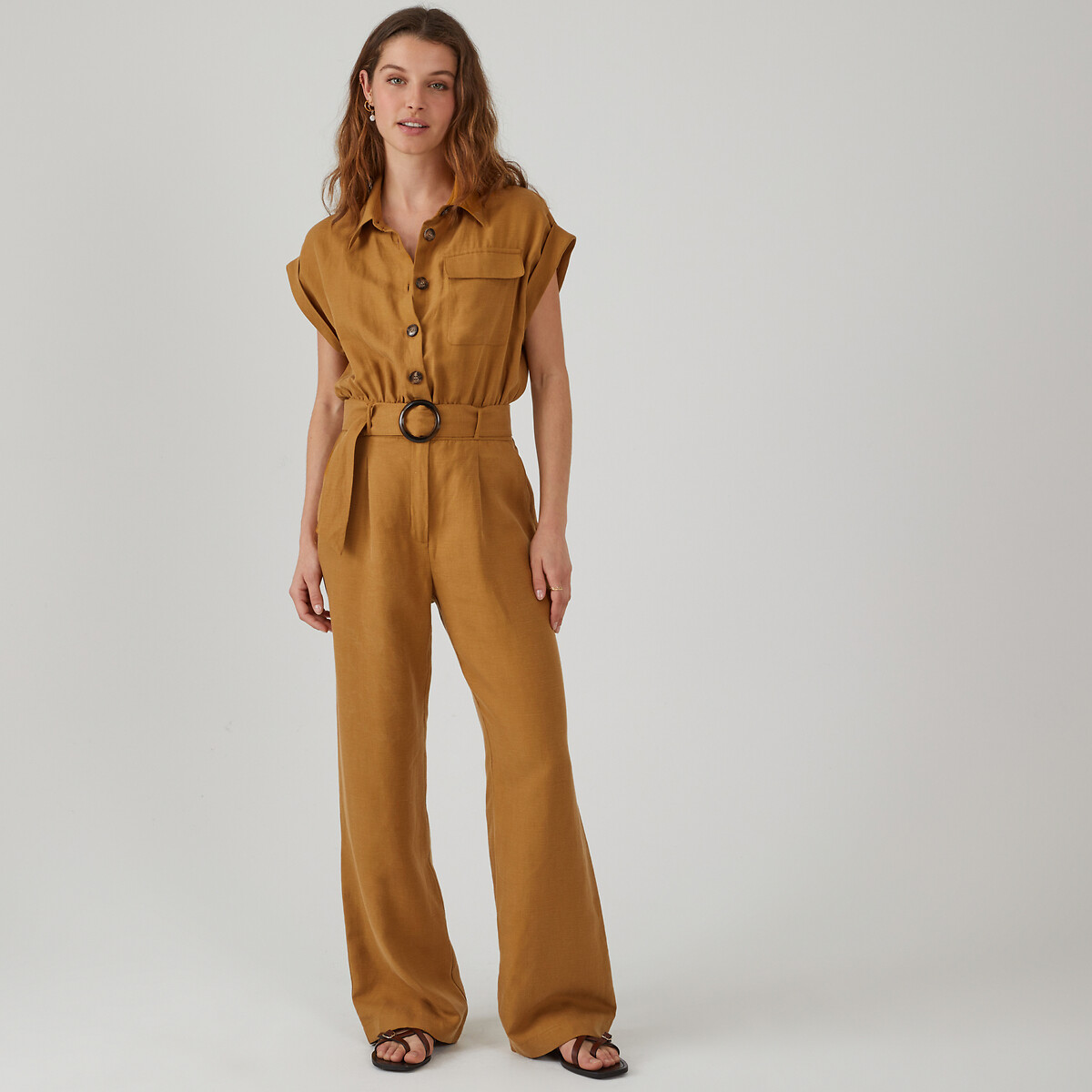 LA REDOUTE COLLECTIONS<br>Macacão em liocel/linho, assinatura ENEA