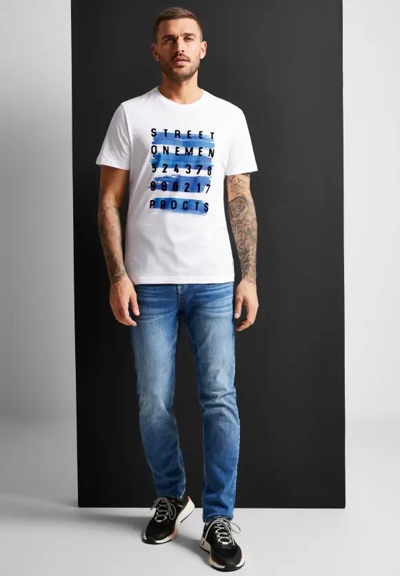 T-Shirt mit Wordingprint - White