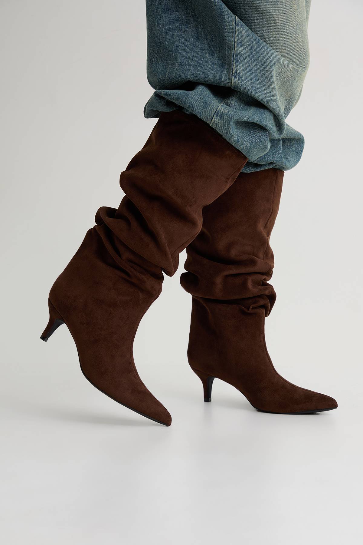 boohoo Bottes Hautes Slouchy À Genoux