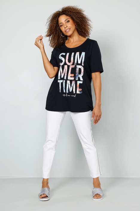 T-Shirt, Summertime, Rundhals, Halbarm