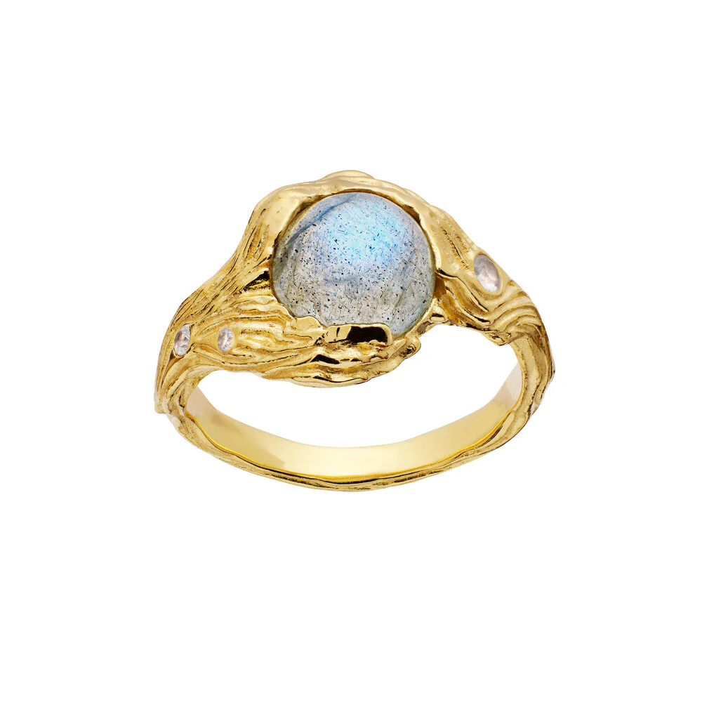 Maanesten  Calypso ring - forgyldt