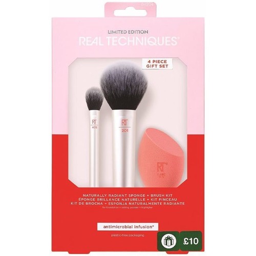 Real Techniques - Naturally Radiant Sponge + Brush Lote