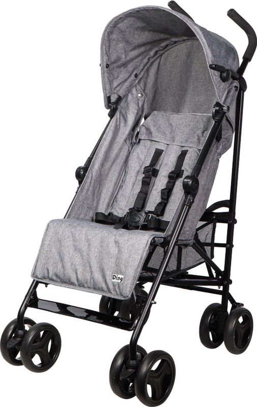 Ding GoGo Buggy - Grijs - Multi standen Buggy - Incl. boodschappenmandje en zonnekap