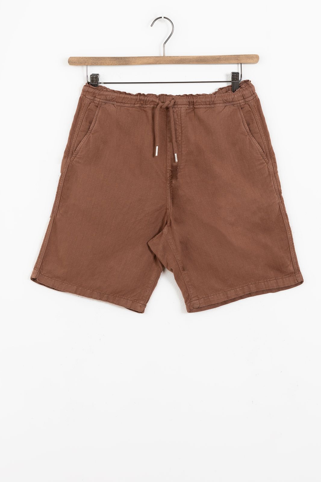 Donkerbruine shorts met aantrekkoord