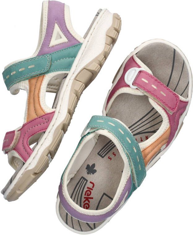 Rieker Multicolor platte sandalen voor vrouwen Multicolor Dames