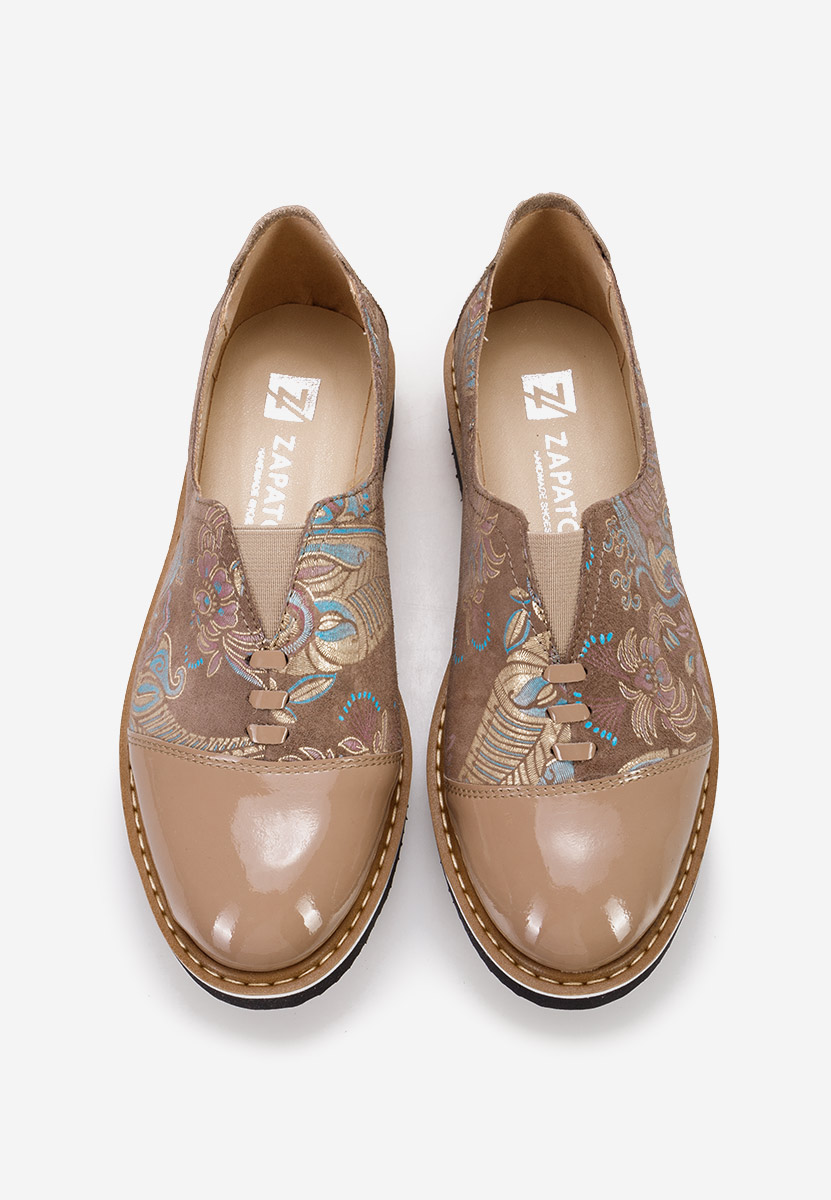 Chaussures casual pour femme vernies bruns Ariva