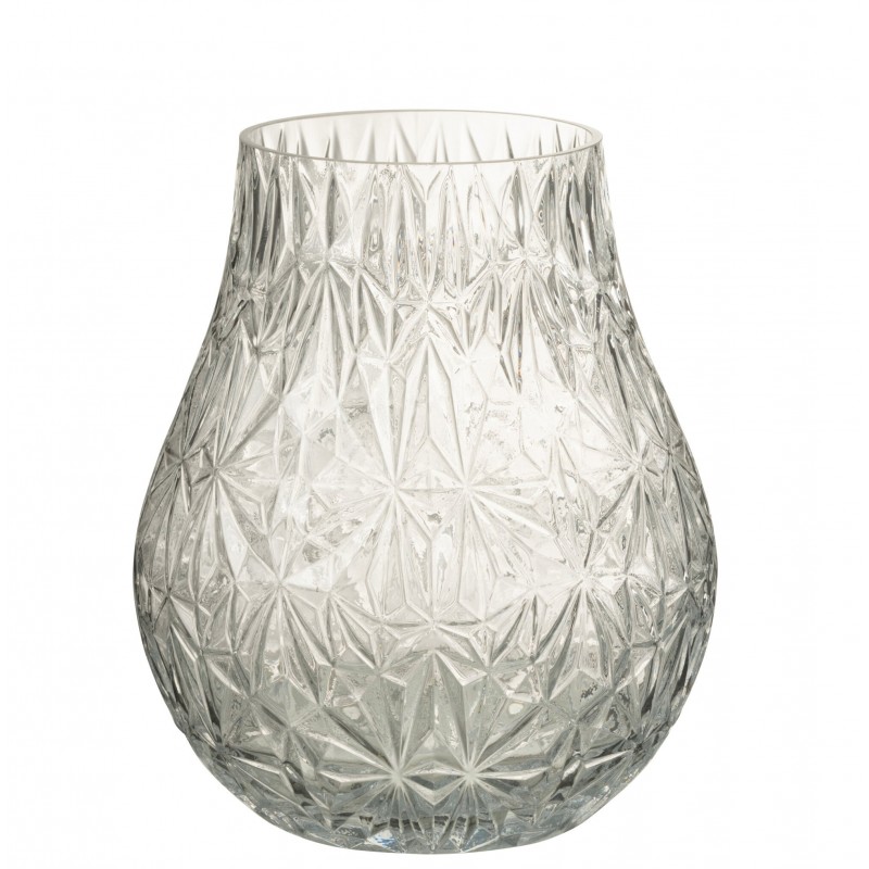 Vase en verre transparent l18*l18*h22cm
