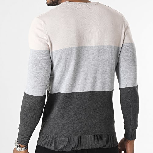 Pull Beige Gris Noir