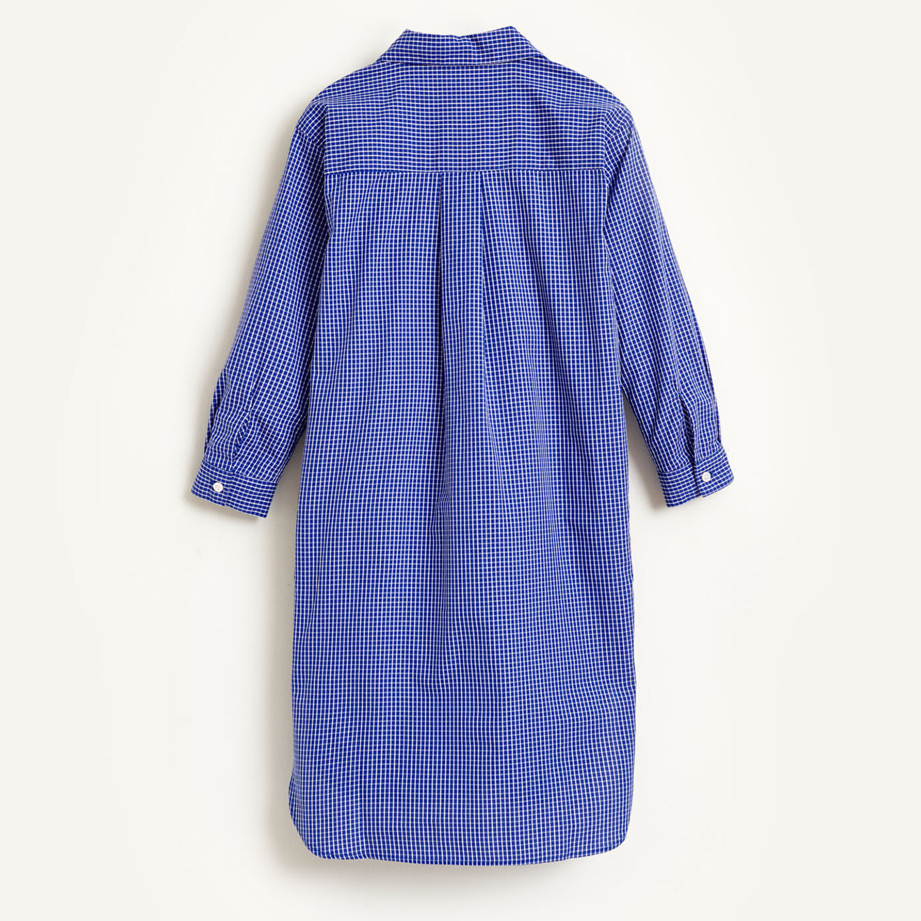 Bellerose Robe chemise Atlas en Coton à carreaux bleue