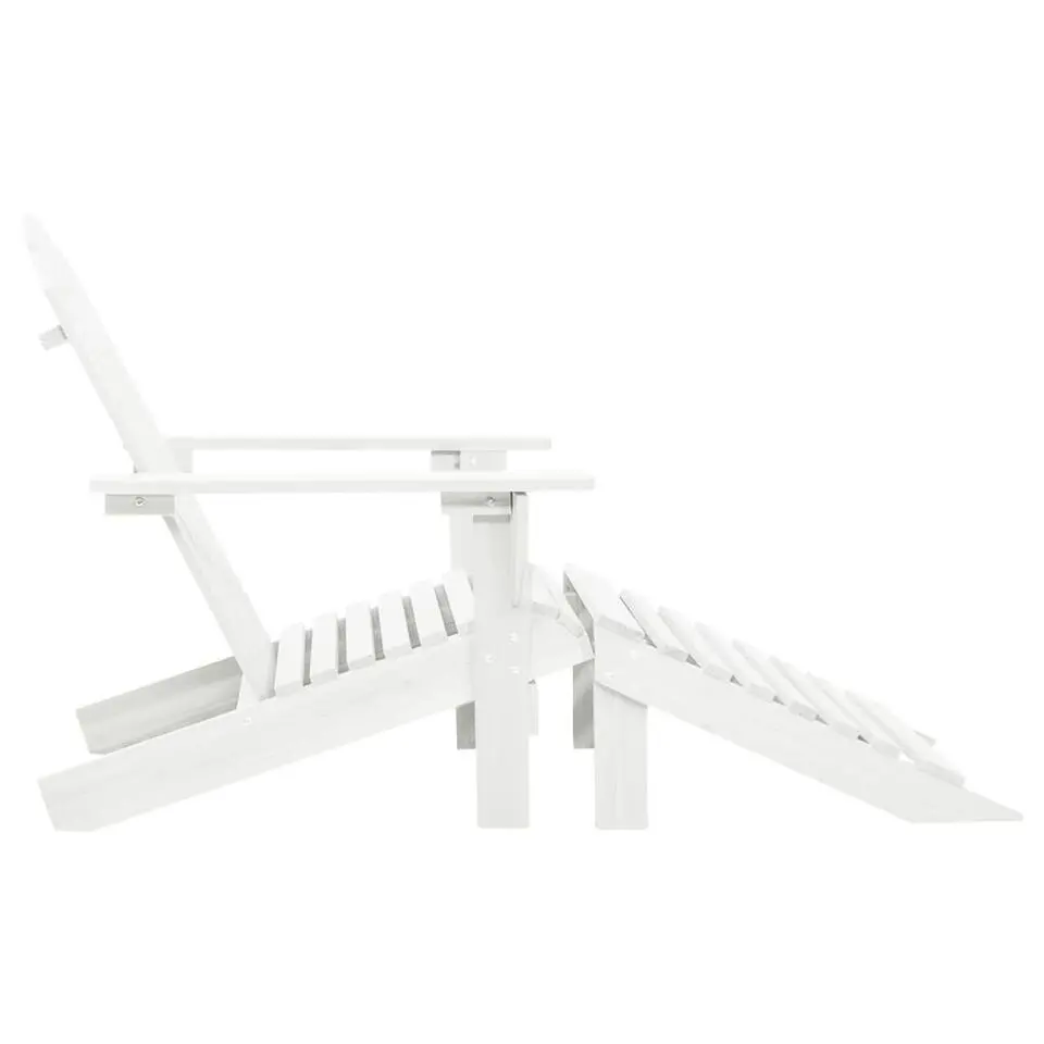 vidaXL - Tuinstoel - Wit - Hout