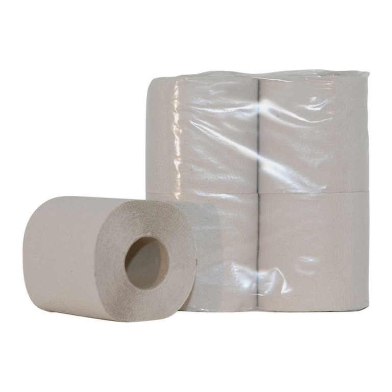 Euro Products | Toiletpapier 1-laags Cr\u00e8pe Naturel | 10 x 4 rollen