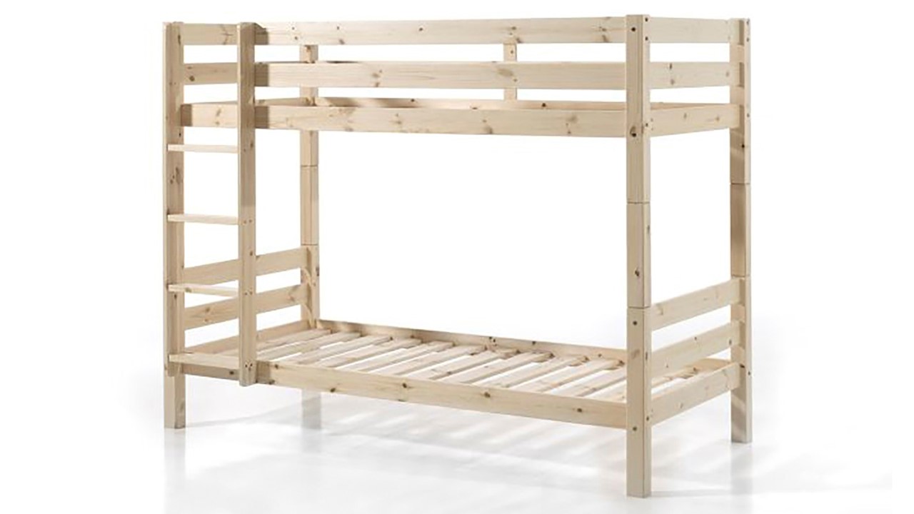 Stapelbed Pino 160 cm hoog bruin