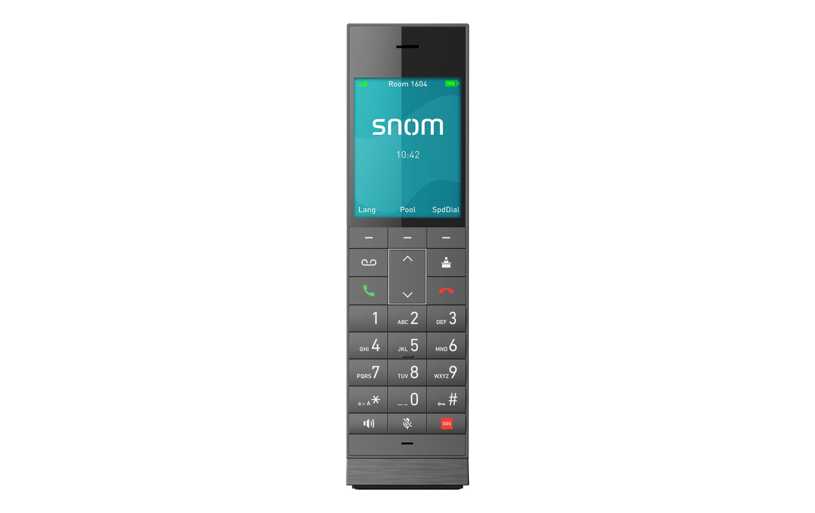 Mobilteil HM2 Hoteltelefon<br>Eines der stylischsten Gasttelefone auf dem Markt: sehr modernes, elegantes Design