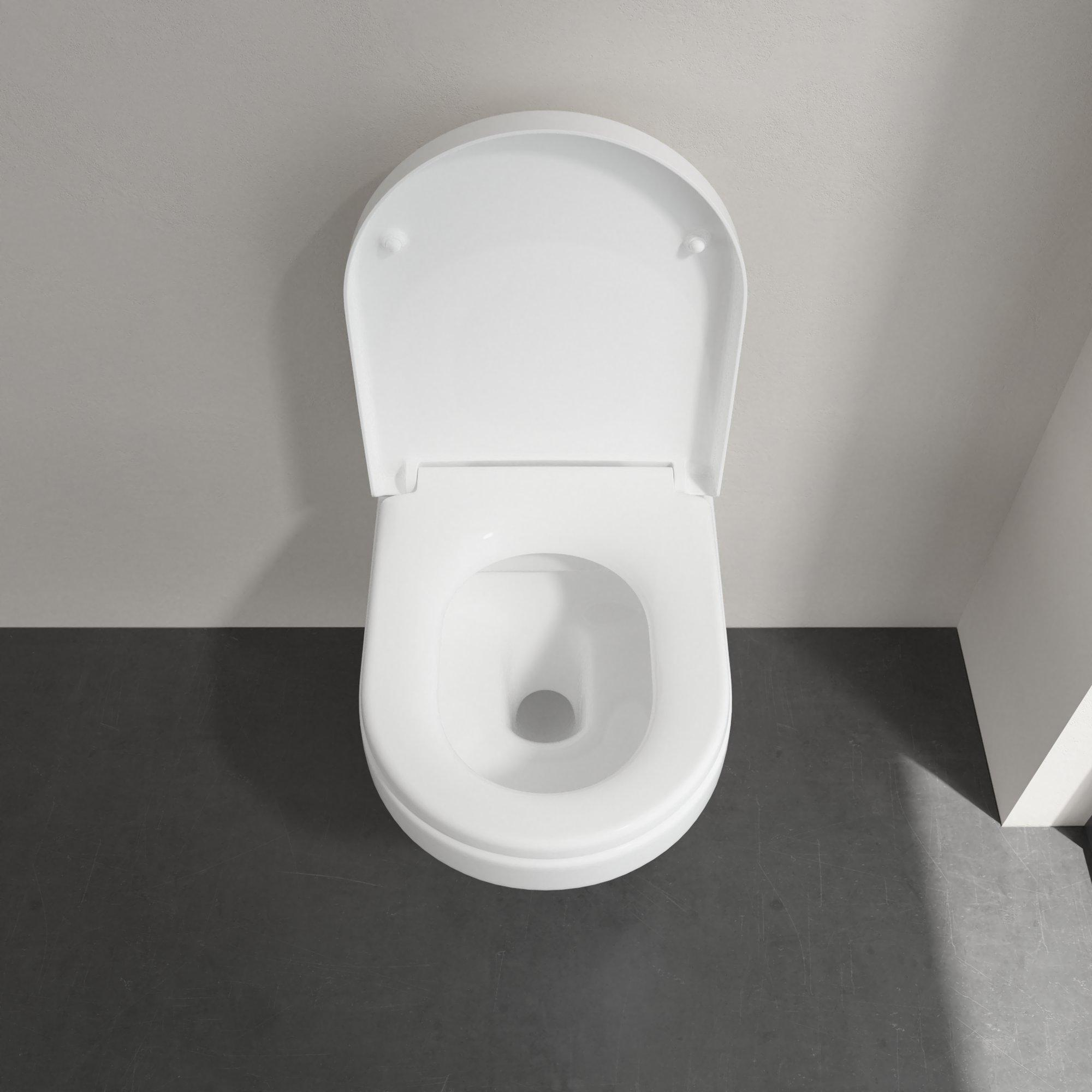 Villeroy & Boch Architectura randloos toilet CeramicPlus ovaal met softclose zitting wit glans
