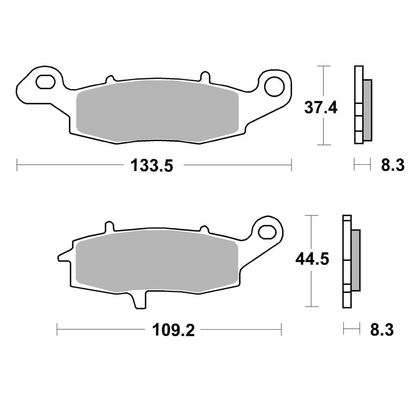 Plaquettes de freins SBS 704LS Sinter Métal Fritté arrière