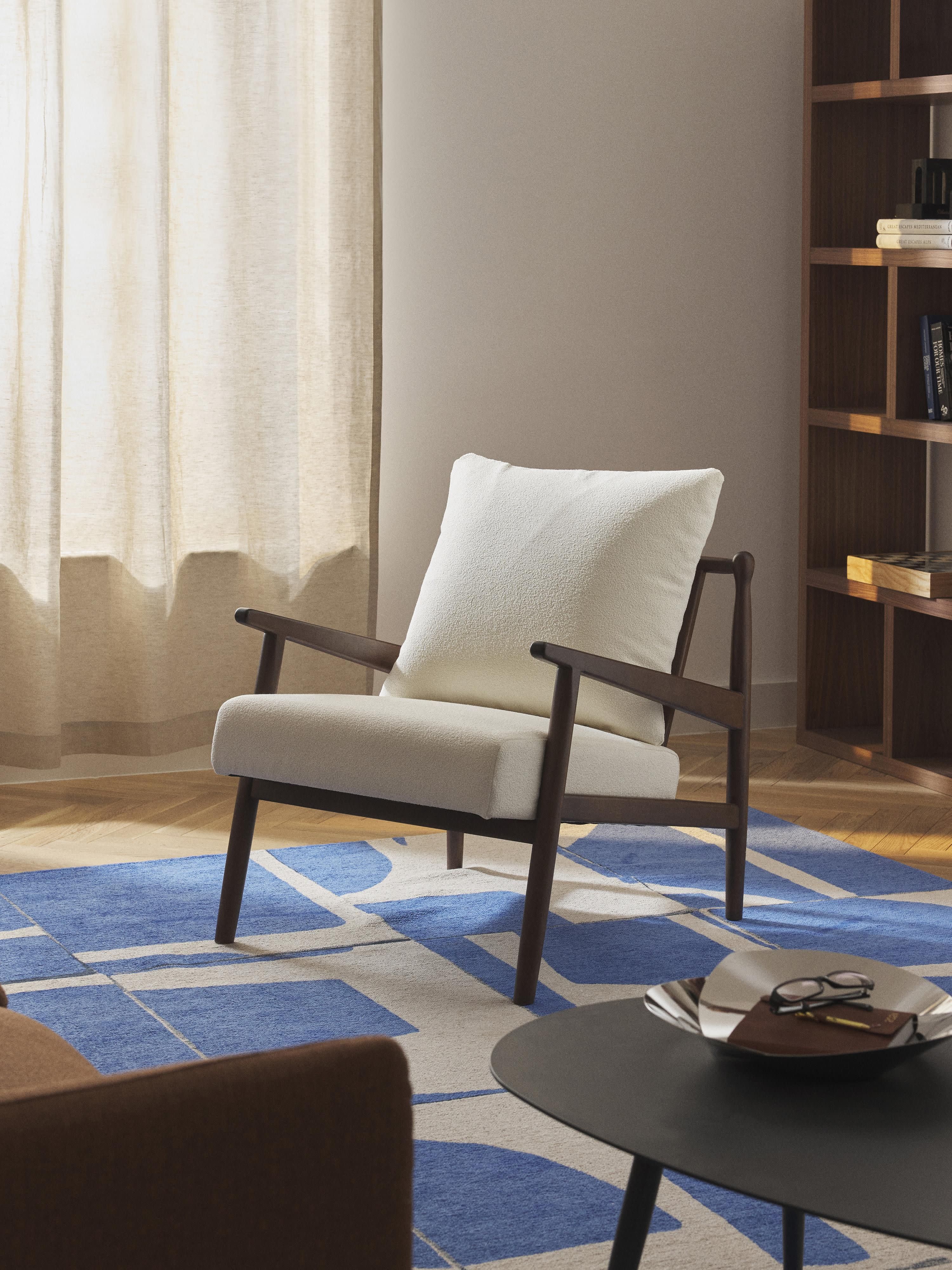 Bouclé loungefauteuil Mikkel