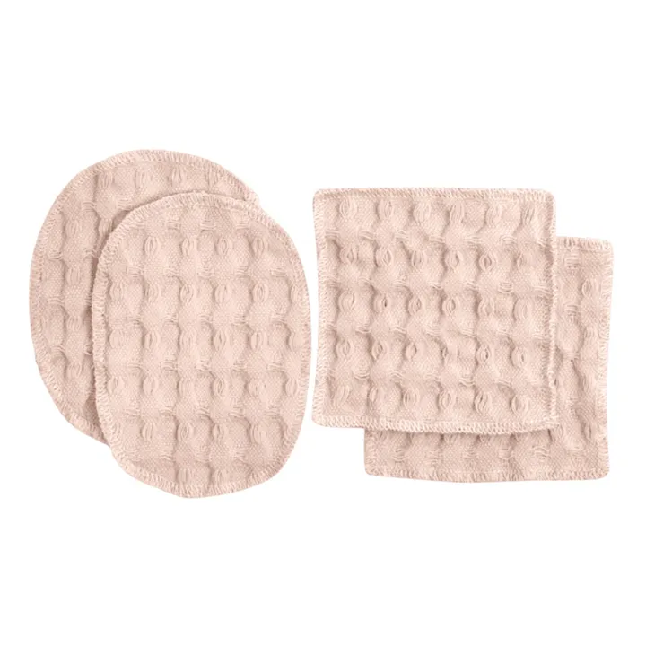 The Organic Company Coton réutilisable gauffré  | Rose poudré