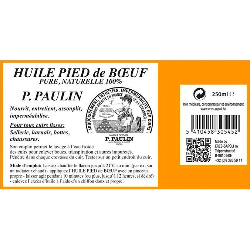 Huile pied de boeuf pure 250ml