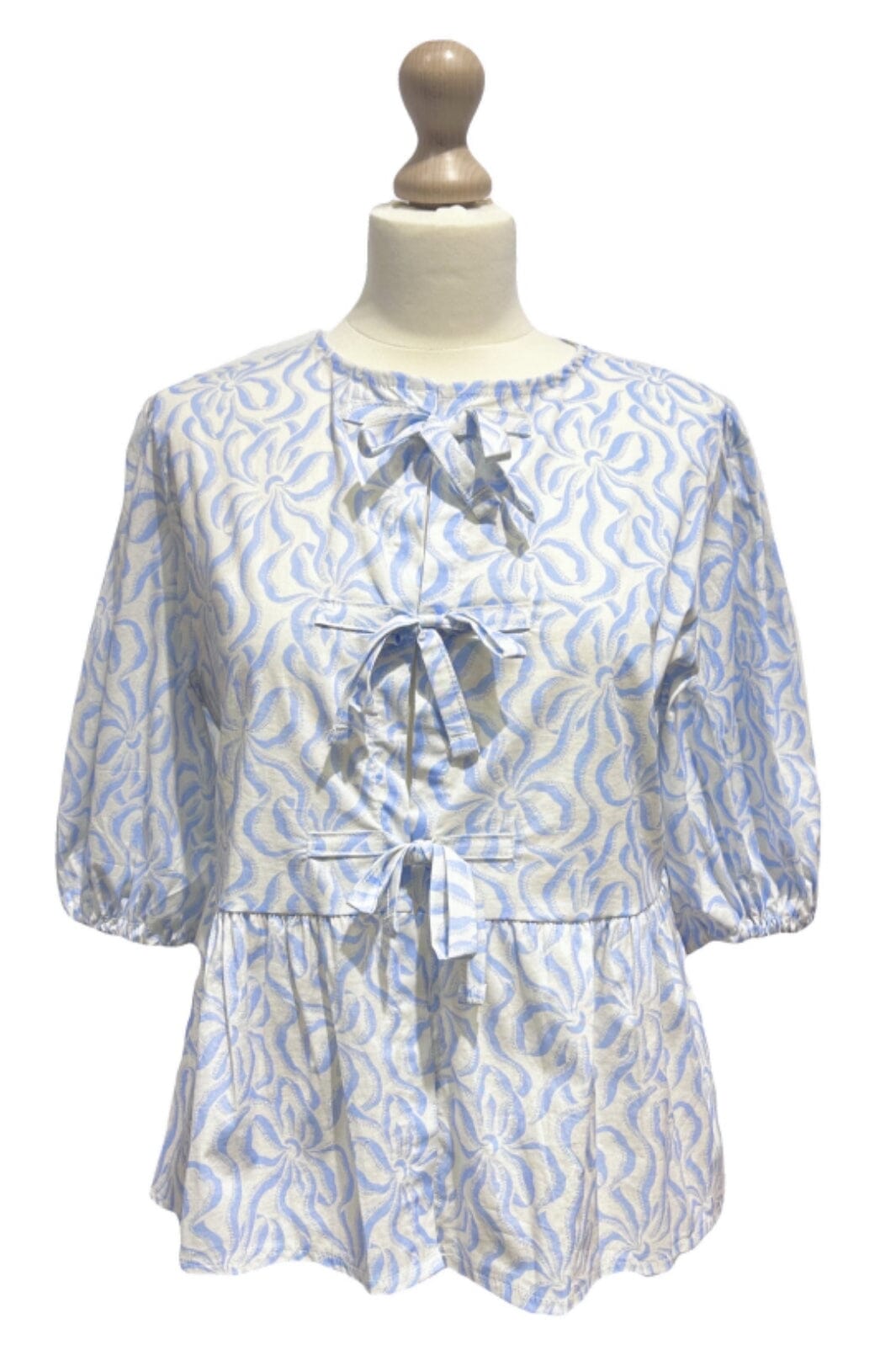 A-bee Top Flower Bows 12275F sky blue