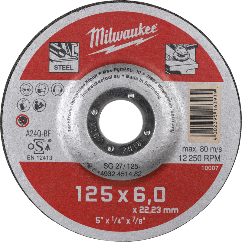 Milwaukee Afbraamschijf metaal Contractor SG 27 125x6mm