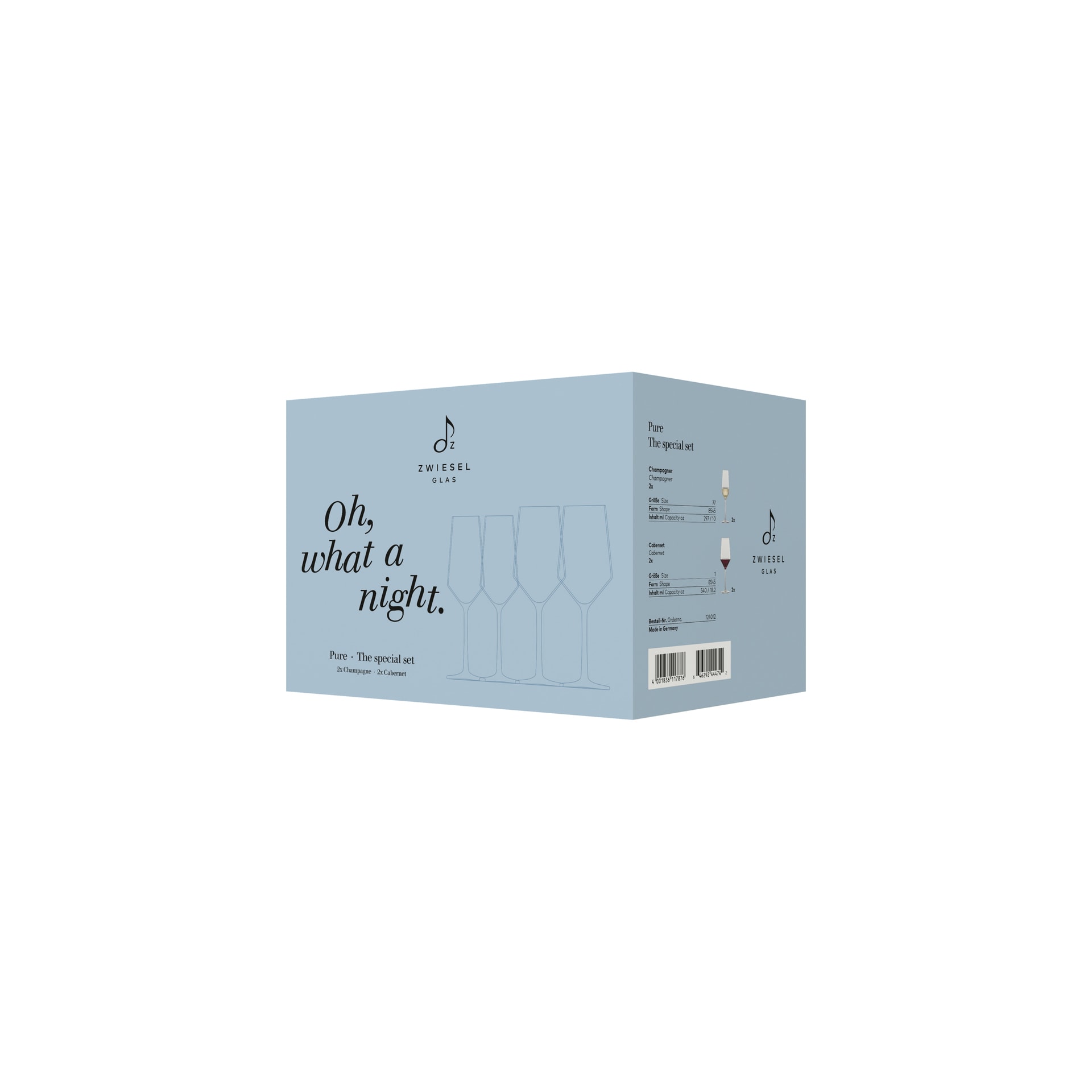 ZWIESEL GLAS Glas-Set PURE 4-teilig Kristallglas
