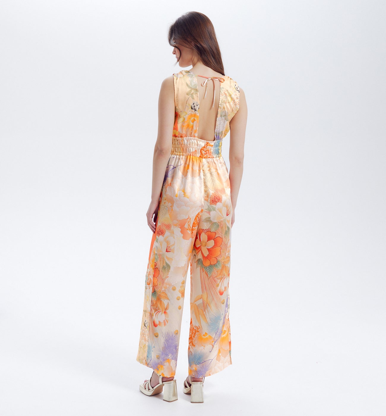 Combi en satin imprimé - Imprimé écru