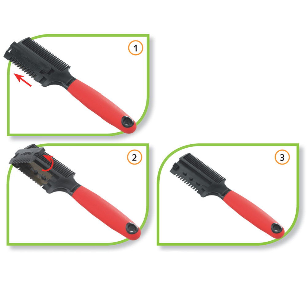 Ferplast peigne double avec rasoir pour chiens gro 5991, 18,3 x 4,5 x h 1,8 cm